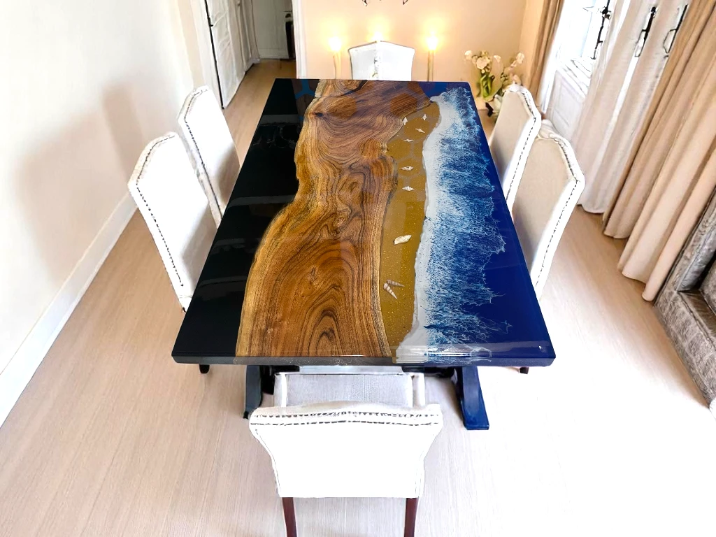 Custom Epoxy River Dining Table – Shop Now